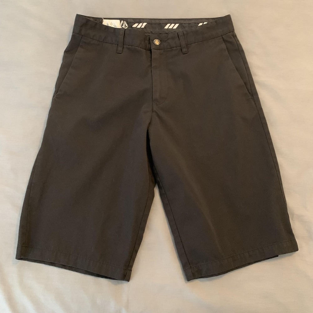 Volcom Shorts Mens 30‎ Black Chino Corp Office Collection Casual Golf Walkshort